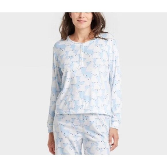 Target Polar Bear Soft Holiday Matching Family Pajama Set Wondershop™ Blue XL - Picture 1 of 7